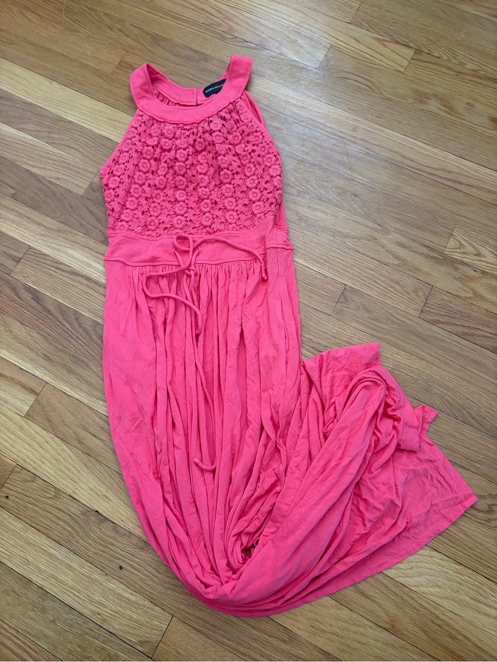 Dana Buchman Coral Pink Sleeveless Top with Gathered Neckline